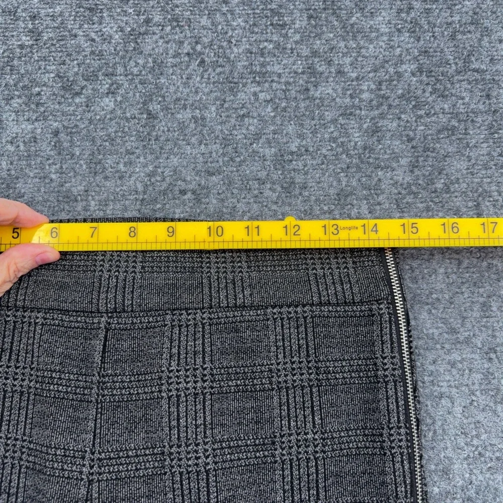 Ann Taylor Plaid Skinny‎ Leggings Women 4 Polyester Rayon Gray